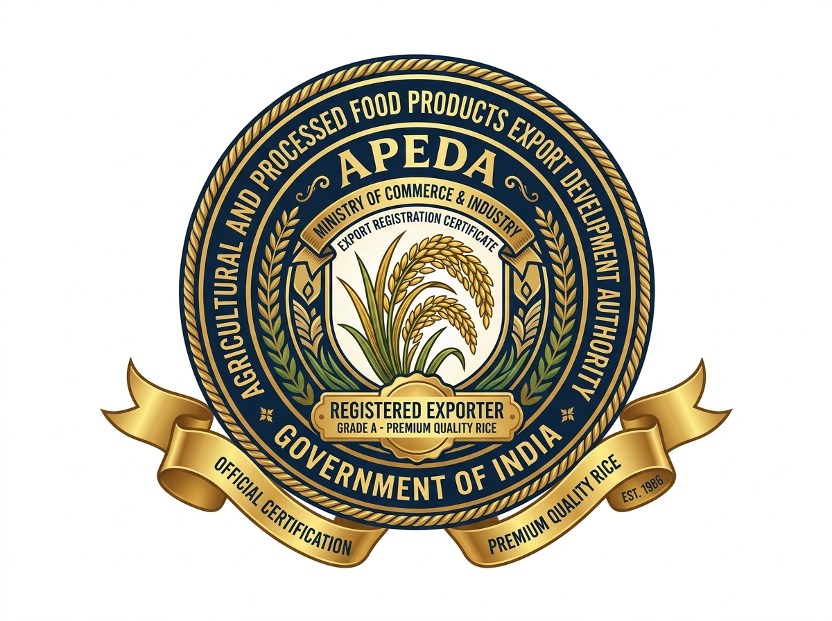APEDA Export Registration Emblem - Laxmi Rice Mill